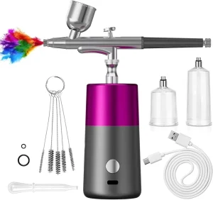 High-Pressure Handheld Airbrush Kit with Compressor for Nail Art Airbrush Paint Cleaning Brush