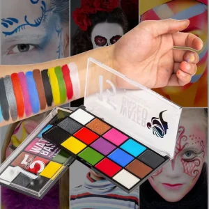 High Quality 15 Colors Non Toxic Human Body Paint Kit for Kids Washable Face & Body Painting Supplies