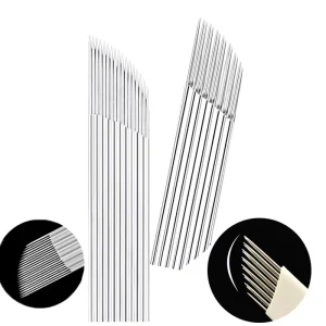 High Quality C Shaped Disposable Double Row Microblading Needle for Lip Eyebrow Tattoo Semi Permanent Makeup