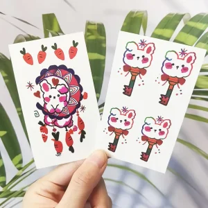 High Quality Custom Pattern Design Long Lasting Full Body Tattoo Stickers Cute Cartoon Tattoo Sticker