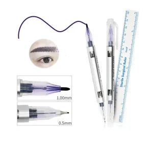 High Quality Disposable Dual Tip Nibs Sterile Microblading White Skin Dual Tips Marker Pen Plastic Body Painting Tool