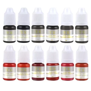 High Quality Lip Eyebrow Microblading Pigment Tattoo Ink Organic Permanent Makeup Pigments 23 Colors 8ml Long Lasting