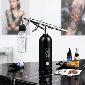 High Quality Maintenance-Free 35PSI Gravity Feed Airbrush For Paint & DIY Crafts/Hobby Art Kit With 3 Speed Modes & USB-C Charge