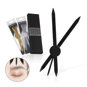 High Quality OEM Micro Accessories Compass Eyebrow Ruler Stainless Steel Permanent Makeup Eyebrow Ruler