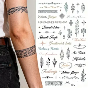 High Quality Pattern Design Long Lasting Full Arm Tattoo Stickers Men Vinyl Anti Ultraviolet Waterproof