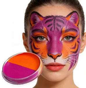High Quality Professional Non-Toxic Water Based Face Body Paint Vegan Split Double Color Kids Washable LinkRainbow EN71