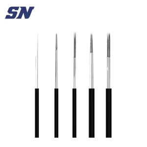 High Quality Refined PMU Supples Microblading Manual Needles Black Round Nano Shading 1R 3R 5R 3cm 0.3 0.2 Eyebrow Tattoo Blades