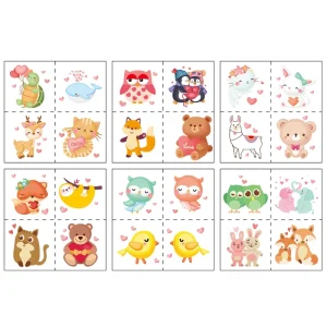 High Quality Screen Printed Transfers Design Cartoon Heat Valentine’s Day Heat Transfer Printing Tattoo Sticker