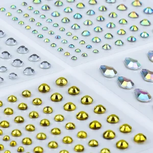 High Quality Self adhesive Temporary Fashionable Face & Body Crystal Rhinestone Tattoo Stickers for Nail Art Decoration