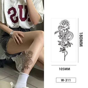 High Quality Waterproof Temporary Semi Tattoo Stickers Customized Body Art Application