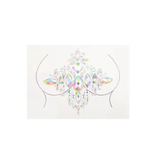 High Quality White Acrylic Temporary Tattoo Stickers Mixed Design Body Art Gems Stylish Face for Party Supplies Gifts
