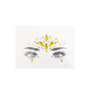 High Quality White Temporary Makeup Jewelry Fashionable Face Jewels Rhinestones Body Art Gems Acrylic and Resin Ingredients