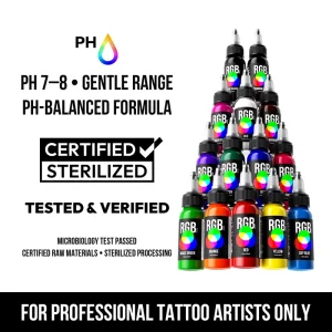 High end RGB Tattoo Ink Kit Set 30ml High Intensity for Microblad Permanent Makeup and Tattoo Studio Use