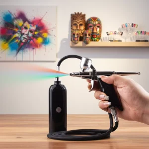 High-pressure Cordless Dual Action Gravity Feed Electric Spray Gun ABS Nail Art Tattoo Makeup Paint Application Handheld
