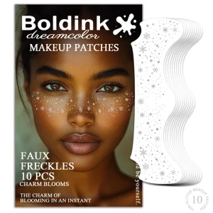 High quality Waterproof Temporary Freckle Makeup Stickers 10pcs Silver Snowflake Cosmetic Patches for Woman Girls