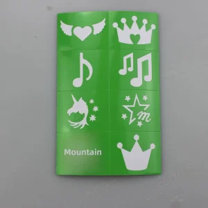 Hollow out Craft Paper Tattoo Sticker Template Stencil Modern Art Halloween Soccer Crowns Butterflies DIY Body Art Airbrushing