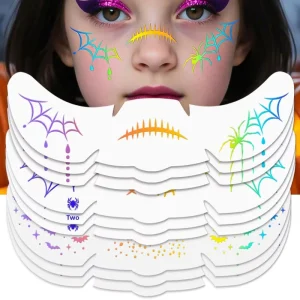 Holographic Multichrome Waterproof Sparkle Freckles Tattoo Sticker for Women and Kids