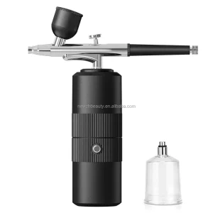 Home Salon Use Airbrush Gun Facial Skin Moisturizer Airbrushes Face Care Beauty Equipment for Nail Makeup Tattoos Arts