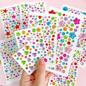 Hot Gems Stickers Rhinestones Self Adhesive Gems Jewels Stickers For Crafts Acrylic Gems DIY Craft Decorative Diamond Stickers