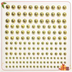 Hot Girl Lip Studs Acrylic Silver Hemisphere Beads Diamond Patch Face Eyebrow Studs Electroplated Metallic Color Printed Sticker