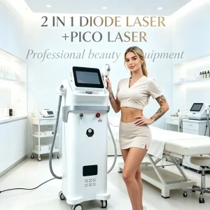 Hot Sell 2 in 1 Ice Titanium Diode Laser Hair Removal Machine Nd Yag Pico Laser Tattoo Removal Skin Rejuvenation Machine