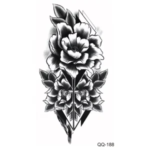 Hot Sell New Original Design Flower Waterproof Temporary Full Body Make Art Tattoo Stickers Glory Star 105x60mm Unisex