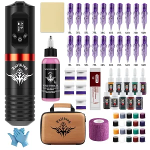 Hot Sell Tattoo Machine Kit Wireless Battery Pen Tattoo Tool Piercing Tattoo Machine Full Set
