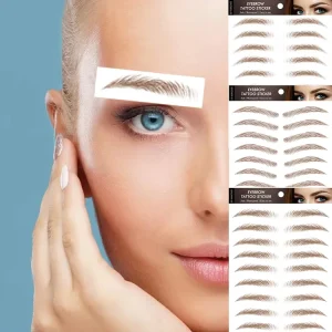 Hot Selling 3D Water Transfer Temporary Hair-like Eyebrow Tattoo Stickers Waterproof Fake Tattoo
