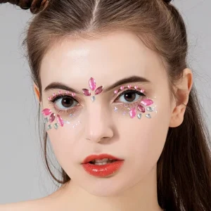 Hot Selling Beautiful Sticker Rhinestone Gem Face Patch Makeup Face Patch