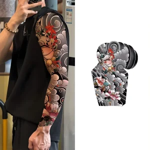 Hot Selling Custom Temporary Waterproof Full Sleeve Arm Tattoos Fashionable Sexy Big Flowers Designs for Adults Top Paper