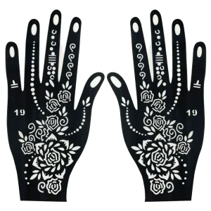 Hot Selling Mehndi Stencils Henna Tattoo Stencils Body Art Foot Henna Stencil