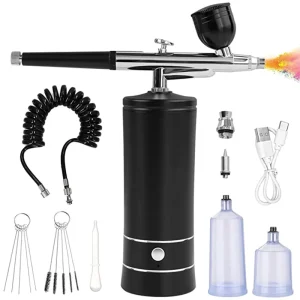 Hot Selling Multifunction Battery Operation Makeup Kit Compressor Wireless Rechargeable Mini Nail Painting Airbrush Cordless Gun