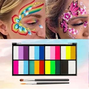 Hot Selling Professional Face And Body Painting Kit For Parties Water Activated Makeup For Children