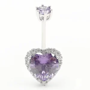 Hot Selling S925 Solid Silver Zirconia High Quality Rhinestone Belly Button Piercing Dangling Rings 6mm 8mm 10mm 12mm