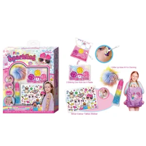 Hot Selling Tattoo Sticker for Kids Girls Eco friendly Make up Lip Gloss Gift Set Make up Tattoo Sticker for Girls
