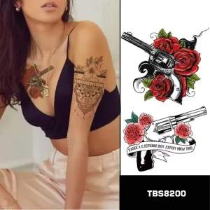 Hot Sexy Women Body Art Tattoo Lotus Flower Tattoo for Girls