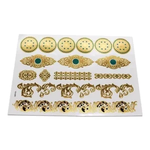 Hot Stamping Gold Tattoo Stickers New Style Waterproof Mysterious Elements Pattern Custom Environmentally Friendly Free Sample