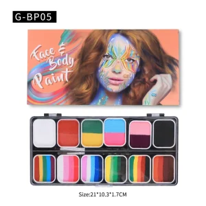 Hypoallergenic Body Paint Artist Split Cake Palette Camouflage Safe Water Based
