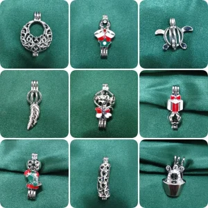 Hypoallergenic Copper Alloy Scented Bead Diffuser Locket Openable Pearl Cage Charm Hollow Pendant for Necklace Bracelet Making