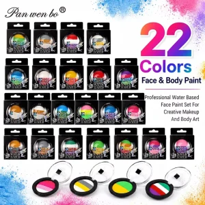Hypoallergenic Safe Body Paint Professional Face Body Paint Non Toxic Water Activated Face Paint for Halloween