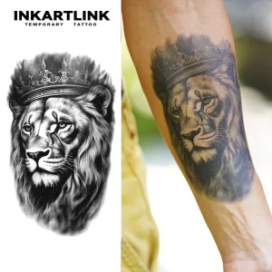 INKARTLINK Body Tattoo Sticker Lion King Temporary Waterproof Eco Friendly Long Lasting 15 Days