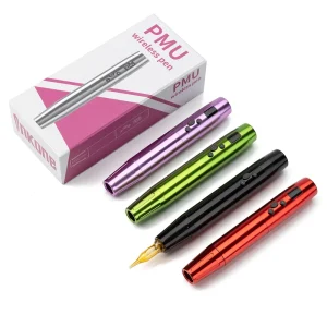 INKONE 2.8mm Stroke PMU Tattoo Machine 2 Battery 2 Grips Wireless Permanent Makeup Tattoo Pen Machine