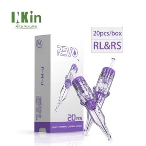 INKin Revo 20pcs box RL RS OEM PMU Supplies Manufacture Scalp Micropigmentation Nano Hair Stroke Custom Tattoo PMU Needles