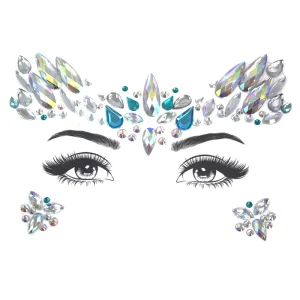INS Tiktok Face Gem Temporary Tattoo Stickers Rave Festival Jewels for Face Decoration