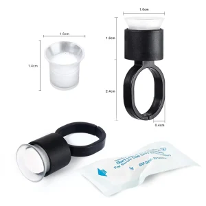 IRISMANLI Disposable Plastic Cup Eyebrow Lip Tattoo Tools Sponge Ring Holder Permanent Makeup Accessories Makeup Tools TH7161 7g