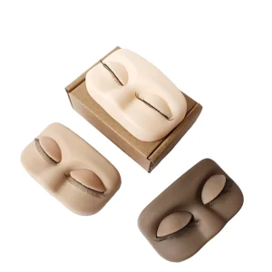 In Stock Silicone Lash Mannequin Head for Eyelash Extension Practice, Realistic Training Head for Lash Tech Beginners