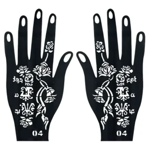 In Stock Temporary Henna Tattoos Stencils Templates Face Paint Stencils Body Art Henna Stencil Stickers