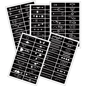 Indian Style Temporary Tattoo Sticker Flora Fauna Pattern for Adults