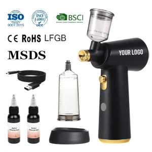 Inductive Wireless Charging Barber Supplies Nail Art Airbrush Gun with Paint & Compressor Enhanced Cake Airbrush Type