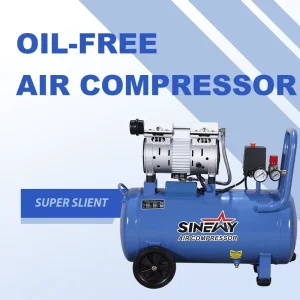 Industrial Silent Mobile AC Power Piston Compressors Electric Oilless Air Compressor